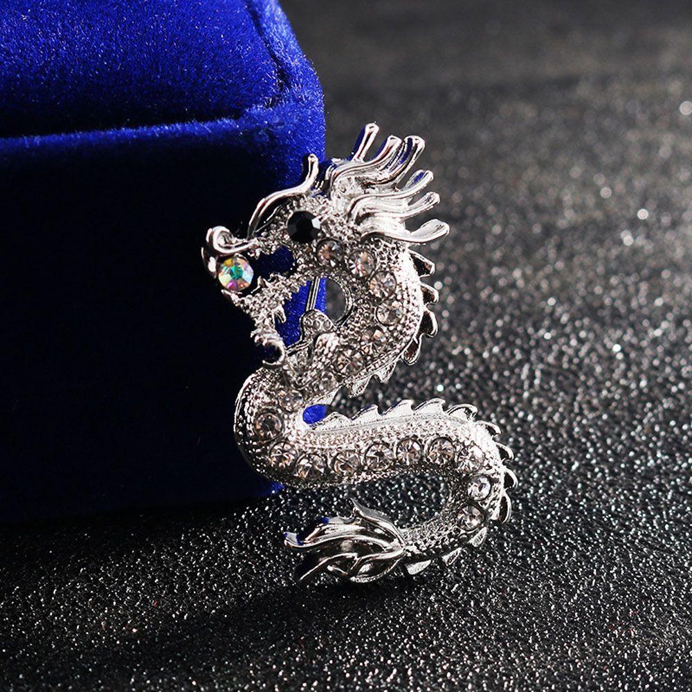 Dragon Fashion Gift Men's Collar Clothing Decorative Corsage Jewelry Brooch Pins Suit Accessories