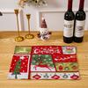 New Christmas supplies cartoon Santa Claus placemat Christmas ornaments dining table insulation pad Christmas tree decoration