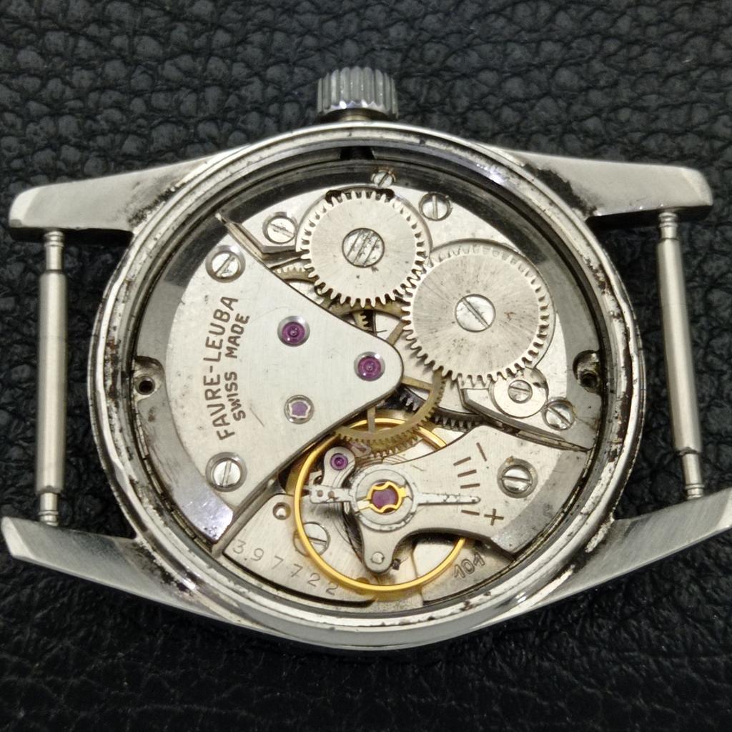 VINTAGE FAVRE LEUBA SEA KING 101 HAND-WINDING SWISS MENS YELLOW WATCH a702001-5 R208-a702001