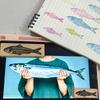 Штамп «Сардина» для рукоделия, журналов, рисования, DIY – Милый дизайн сардины (Доступны в больших и малых размерах)