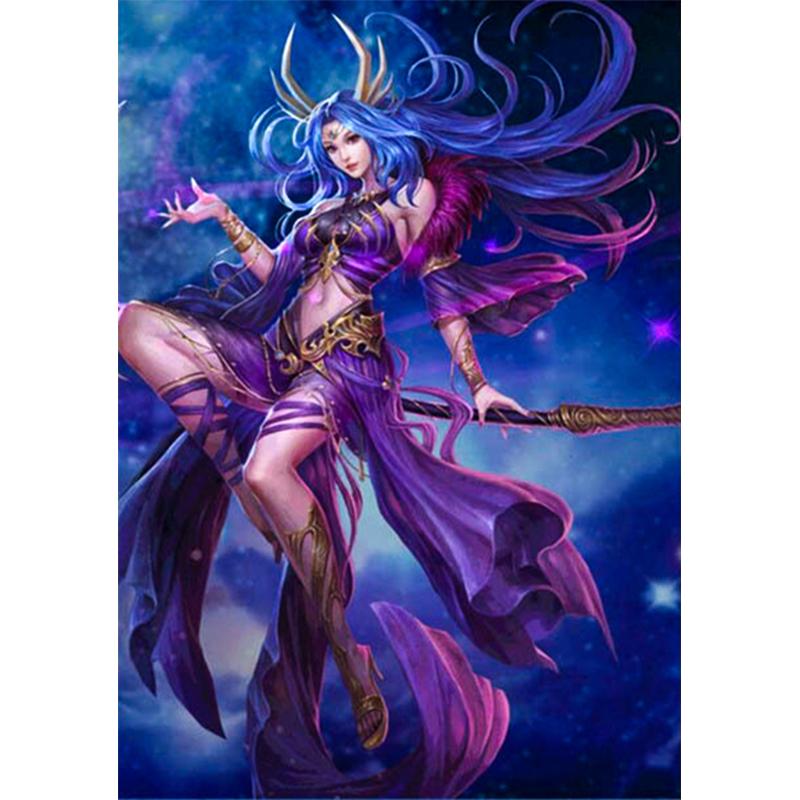 5D Diy алмазная живопись мультфильм женщина комплект для вышивки крестом полная круглая дрель вышивка мозаика художественная картина живого декора