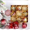 9Pcs Shatterproof Hanging Shatterproof Painted Shaped New Year Gift Multicolor Ball Decor Christmas Ball Electroplated Ball