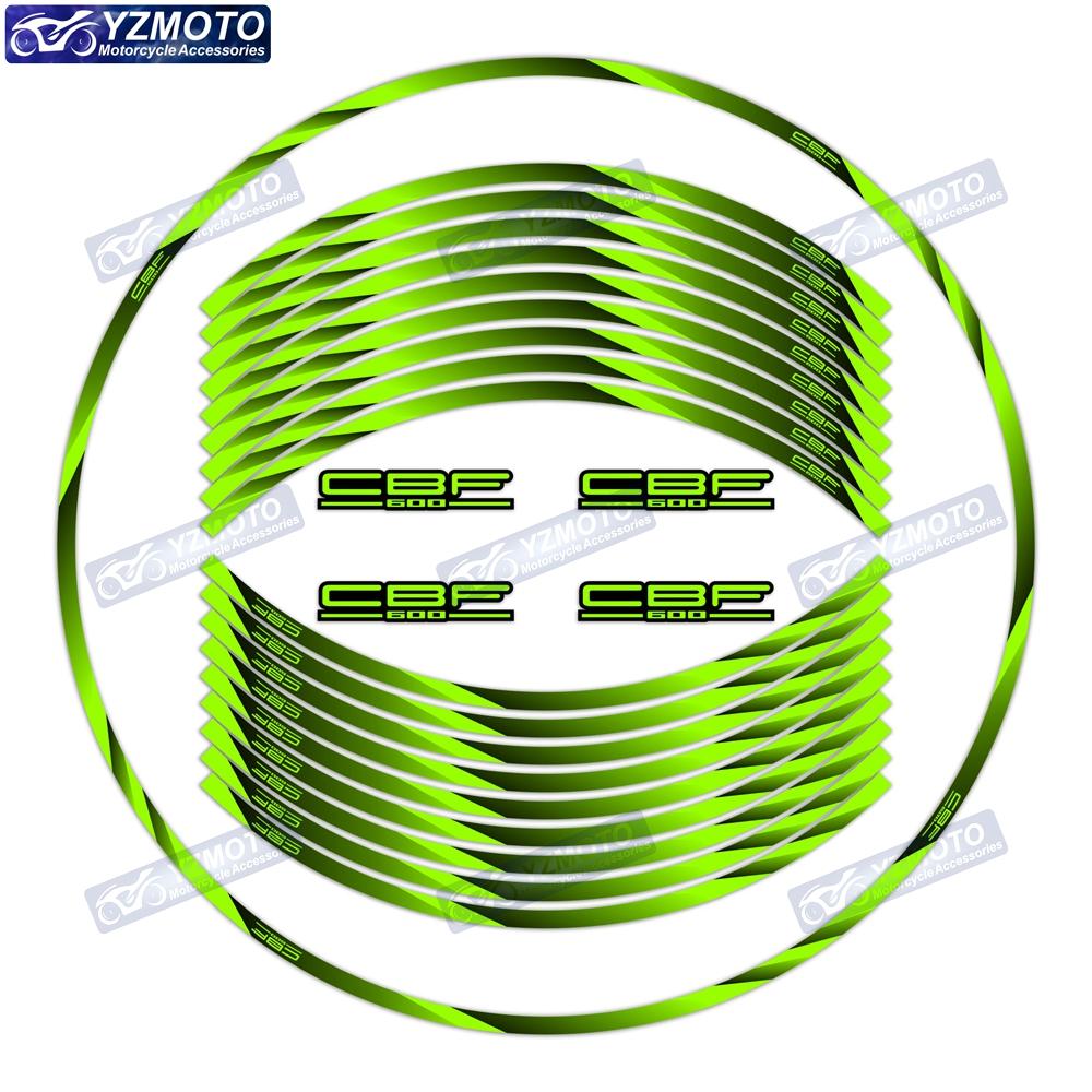 For HONDA CBF600 Motorcycle 17 Inch Front And Rear Logo Wheel Hub Sticker Decal Waterproof Reflective Decorative Rim Stickers