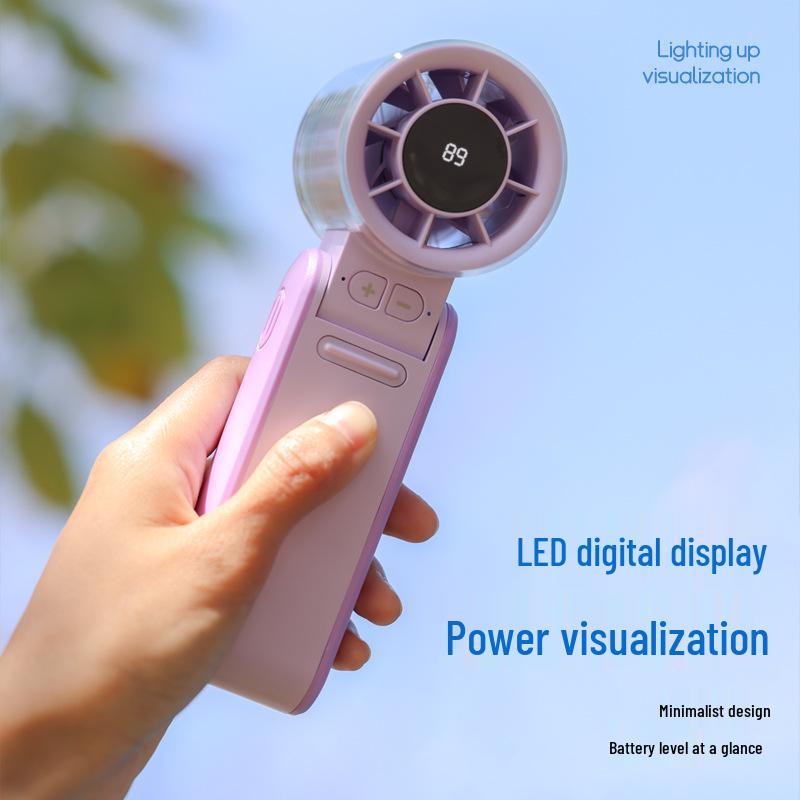 Portable High-Speed Mini Handheld Fan with Ice Pack and Foldable Design
