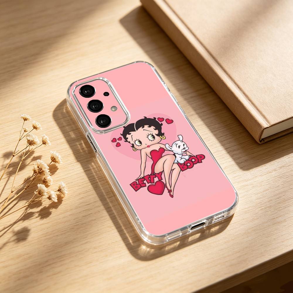 Betty HOT Boop phone Case For Samsung S25,24,21,22,23,30,Ultra,20,Plus,Fe,Lite,Note Transparent Cover