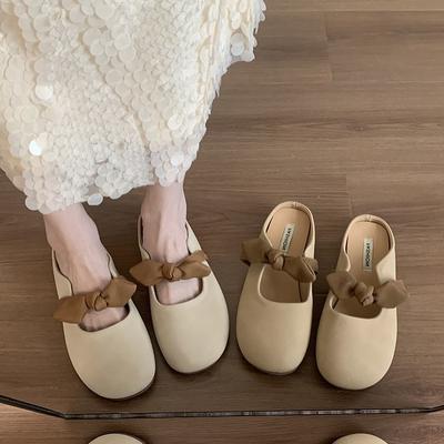 Сумка с плоским дном, головка, полутапочки, женская обувь, новая весенне-летняя, для беременных, ленивые полуподносы, нежные вечерние прохладные тапочки