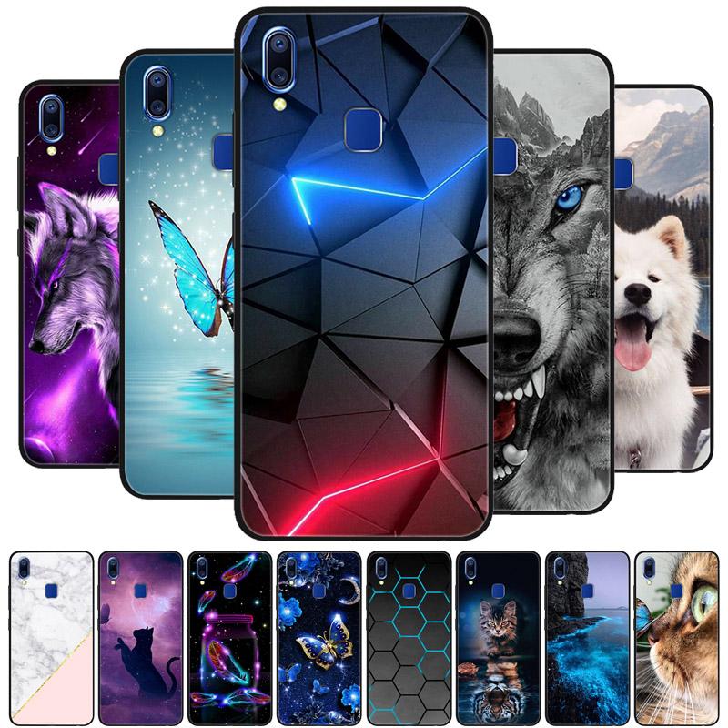 Для чехла Vivo Y93 Lite Чехол Силиконовый Мультяшный Расписной Мягкий ТПУ Задняя Крышка Для Vivo Y91 Y95 Y93 Lite Чехол Y 91 Чехлы для Телефона Capas