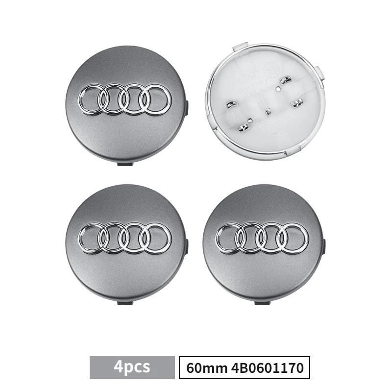 For Audi A5 60/61/68/69mm Badge Car Wheel Center Hub Cap Covers Auto Rim Cover For Audi A8 A5 A6 C5 C6 C7 A7 A1 A3 A4 B5 B6 B7 Q3 Q5 Q7 TT
