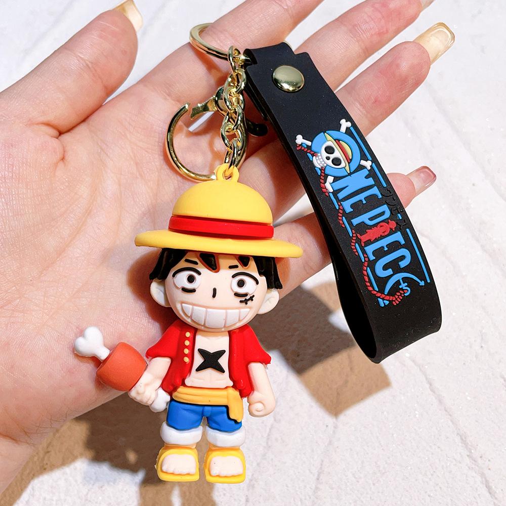 50Styles ONE PIECE Themed Keychain Cute Luffy, Roronoa Zoro, Silicone Toy Doll Key Chain Backpack Decor Small Gifts for Friend