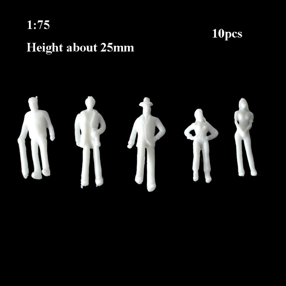 10/100pcs 1:75/1:50/1:42/1:30/1:25 Scale Building People Figures White Color Mixed Pose