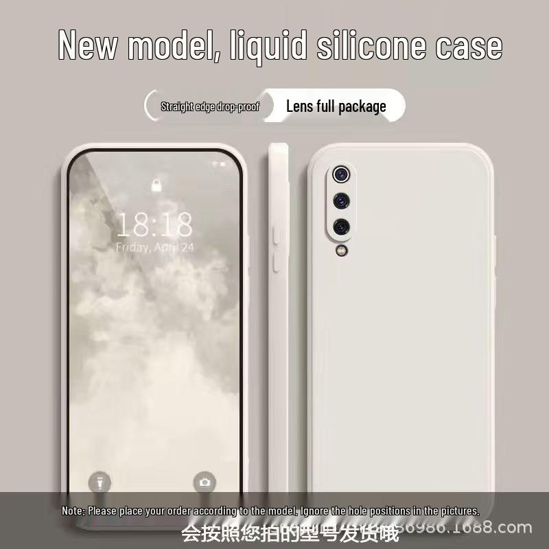 Чехол для телефона Xiaomi 9 - Однотонный Жидкий Кубик Рубика, Ударопрочный Силиконовый Мягкий Чехол с Прямыми Гранями