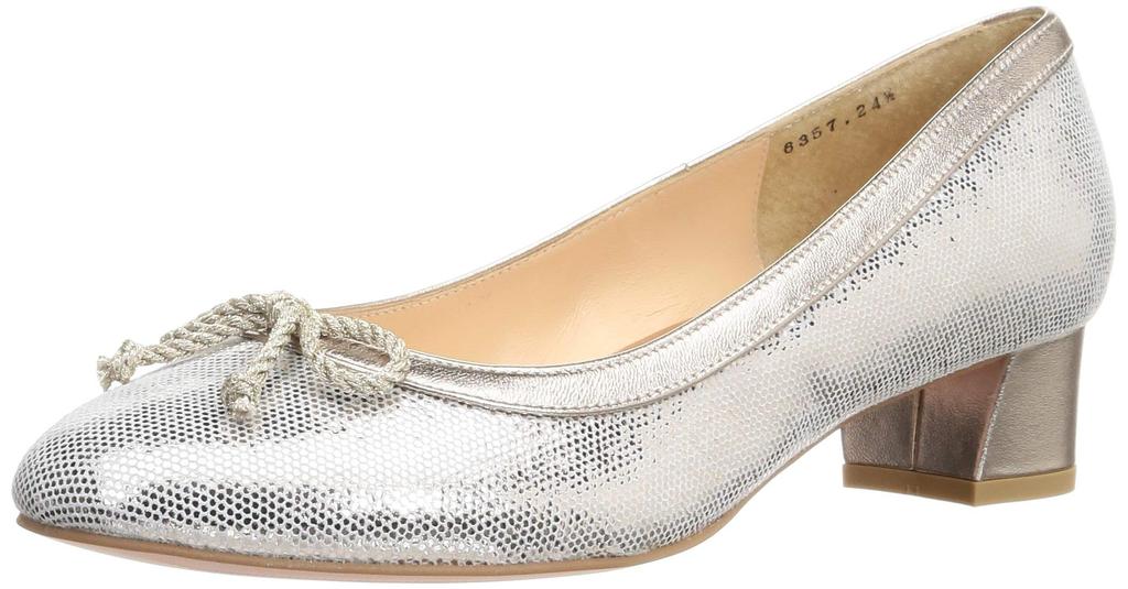 Stuart Ribbon Motif Round Toe Pumps 6357 GD Cm E [Jill Shoe] Women's 23.0