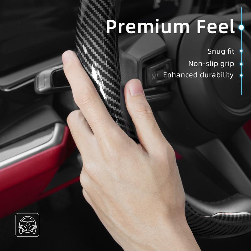 Подходит для Hyundai, Чехол на руль с текстурой под карбон, Сегментированный дизайн с быстрым снятием, Прочный, для Tucson Elantra Avante I30 Седан