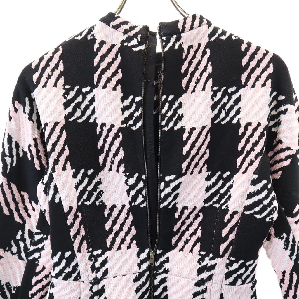 Marni Сделано в Италии Клетчатый узор Длинный рукав Крой 38 Розовый x Черный Женский Б/у