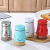1set of 2pcs Salt and Pepper Shaker Set, 120ml Glass Bottle with Stainless Steel Lid for Kitchen Salt and Pepper Organizer