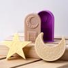 Star Scented Candle Silicone Mold 3D Mandala Crescent Moon Arched Plaster Mould Eid Mubarak Ramadan Decor Making Tools Ornaments