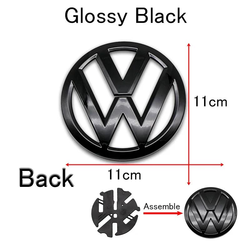 TCFJN1 1Pc 120mm 110mm Car Logo Front Bonnet Hood Rear Tail Trunk For VW POLO 2011 2012 2013 For POLO Car back Badge Emblem Logo emblem