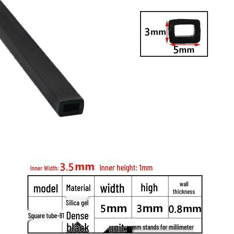High-Temperature Resistant Silicone Square Tubing: Durable, Customizable, Aging-Resistant Rubber Sheath and Hollow Sealing Strip.