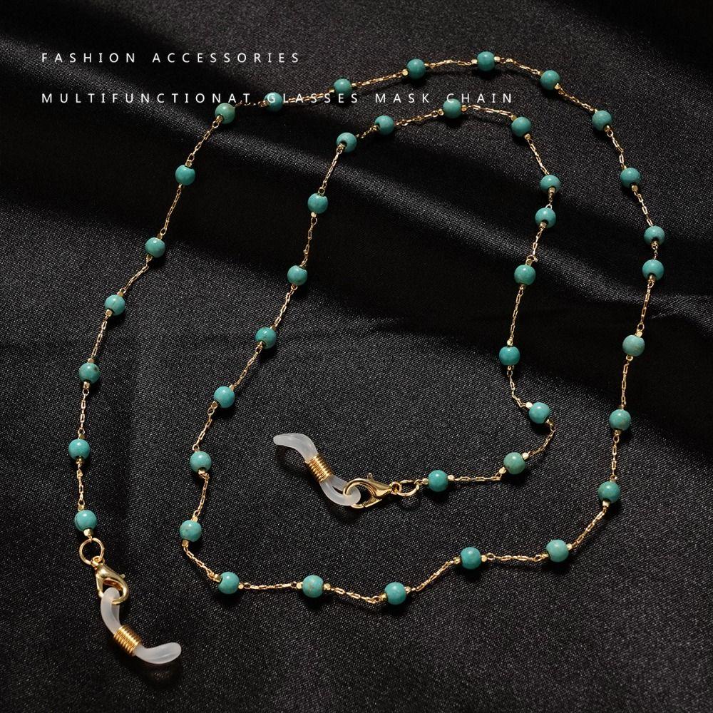Anti-Lost Eyeglass Holder Necklace Turquoise Eyeglass Lanyard Sunglasses Chains Reading Glasses