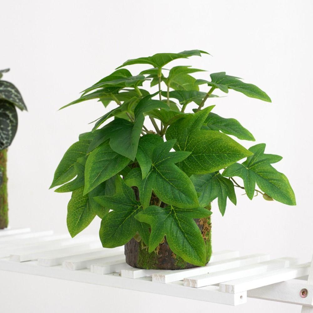 23 листа зеленых горшечных растений большая шелковая черепаха спина бамбуковые листья домашний садовый декор