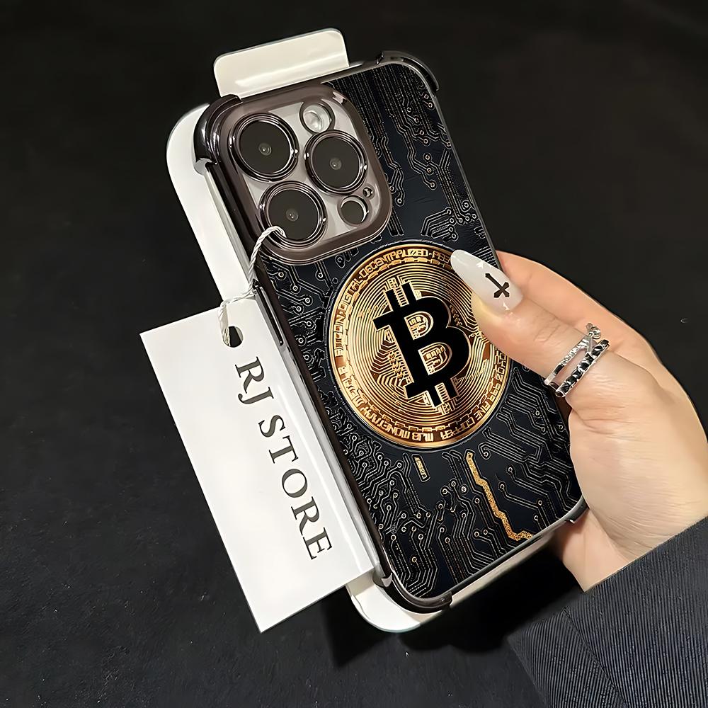 Роскошный Чехол Для Телефона С Покрытием Bitcoin B Для Xiaomi 15T 15 14 13 Poco M7 F7 F4 F5 X7 X6 X5 X3 Pro Ultra 4G 5G Противоударный
