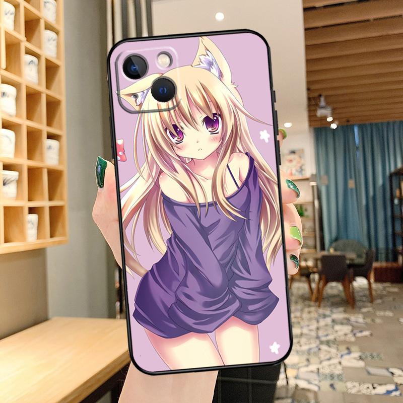 Чехол для телефона Аниме Девушка-кошка для iPhone 15 Pro Max 14 13 12 11 16 17 Pro Max mini 15 16 Plus 16e 17 Air Cover