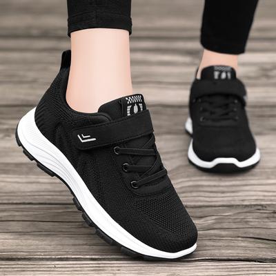 Кроссовки женские 2025 осень новые туфли для мамы прямые продажи с фабрики повседневные одинарные туфли для среднего и пожилого возраста обувь для ходьбы на липучке