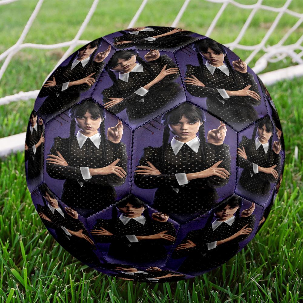 Wednesday Theme Size 5 Soccer Ball, Suitable for Both Indoor and Outdoor Matches, a Gift Suitable for Everyone.