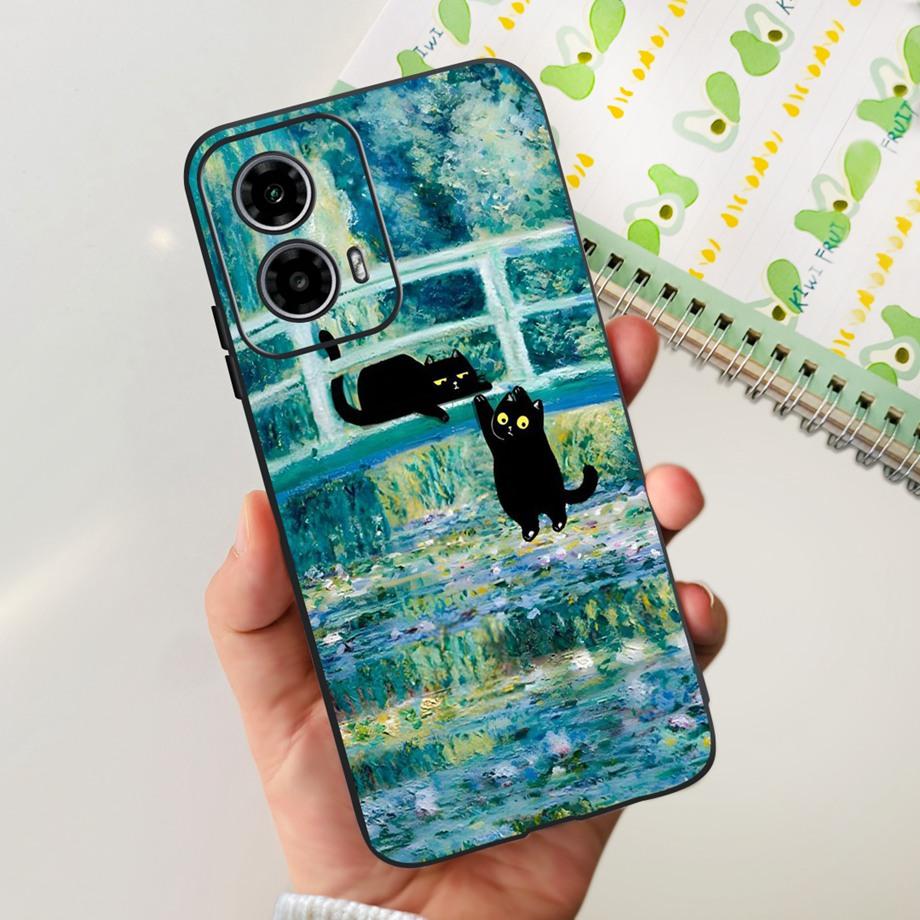 Чехол для Motorola Moto G24 / G24 Power / G04 / G04s / Motorola E14 Милый Мультяшный Роскошный Мягкий Силиконовый Чехол для Телефона Задняя Крышка Capas