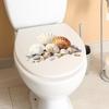 yangyizhi Seashell & Conch Toilet Seat Sticker, Beach Water Tank Waterproof PVC Cover Decal, Self-Adhesive Lid Decals for Bathroom Decor