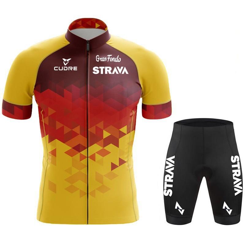 Men Women Cycling Jersey Set Short Sleeve Bib Shorts Breathable Moisture Wicking Bike Outfit