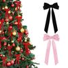2 шт. Бархатные рождественские банты для украшения 5" x 10" Винтажные банты из лент Рождественское украшение для елки для дерева дома вечеринки венка праздничного декора