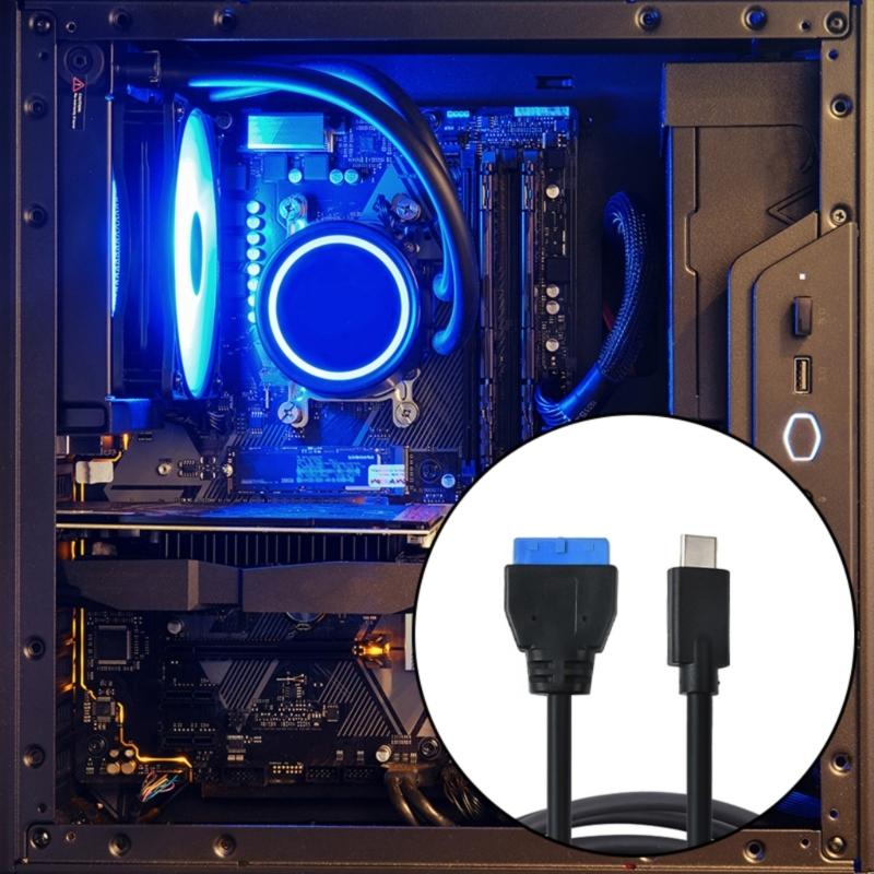 Удлинительный кабель данных USB C 5 Гбит/с Тип C Папа на IDC20P Мама Адаптер для передней панели Гибкий Замена