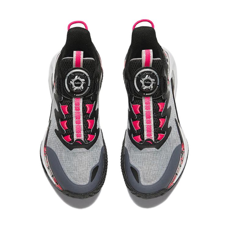 Anta Кроссовки для баскетбола Kids Crazy Spike Outdoor Professional с нескользящей подошвой и дышащим верхом, детские кроссовки серо-красного цвета 312431111-8