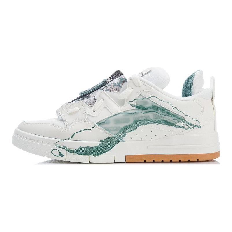 Кеды для скейтборда Li Ning Wave Pro Мужские Низкие Белый/Зеленый/Коричневый AECR045-1