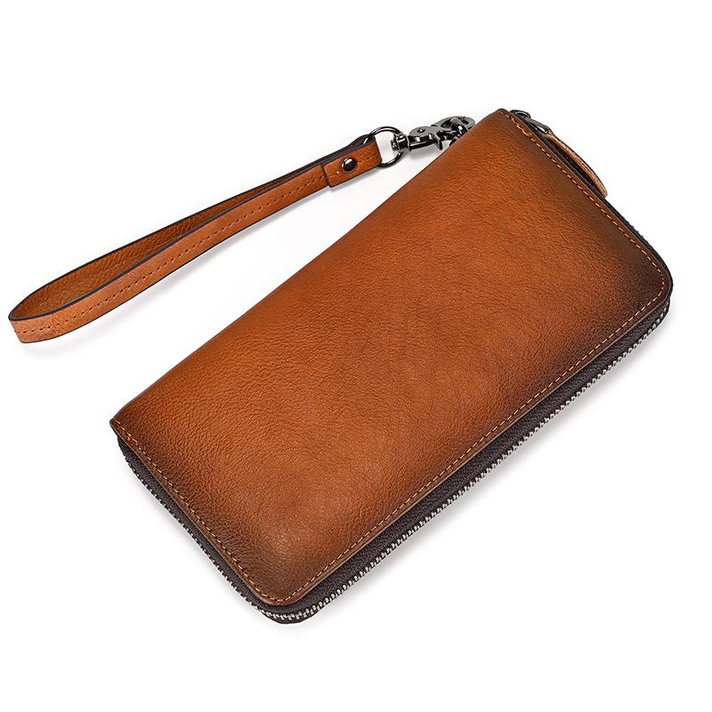 Мужской кошелек Роскошный Высокое качество 2026 Натуральная кожа Клатч Для женщины Мужчины Длинный кошелек Модный Держатель для монет Женский
