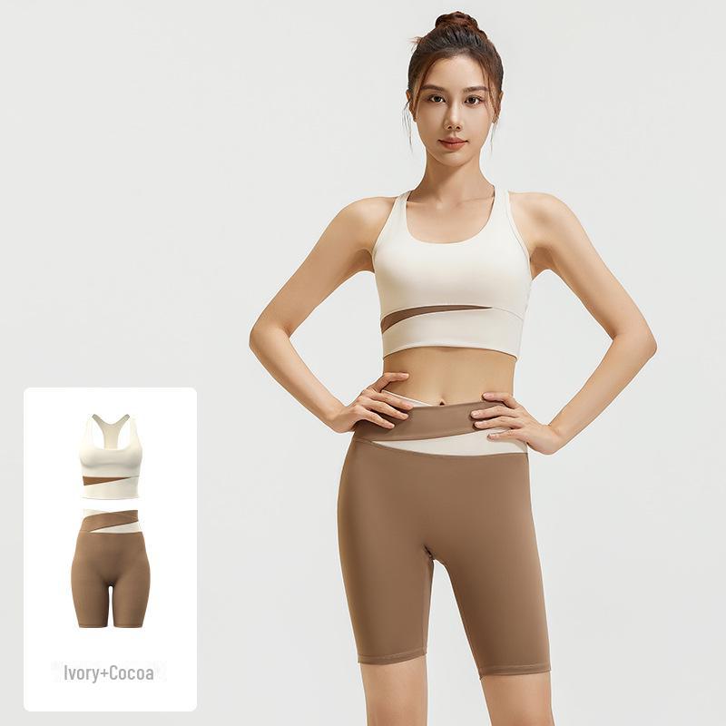 Дышащий спортивный костюм в тон цвета: Высокоэластичный комплект для йоги и фитнеса для женщин