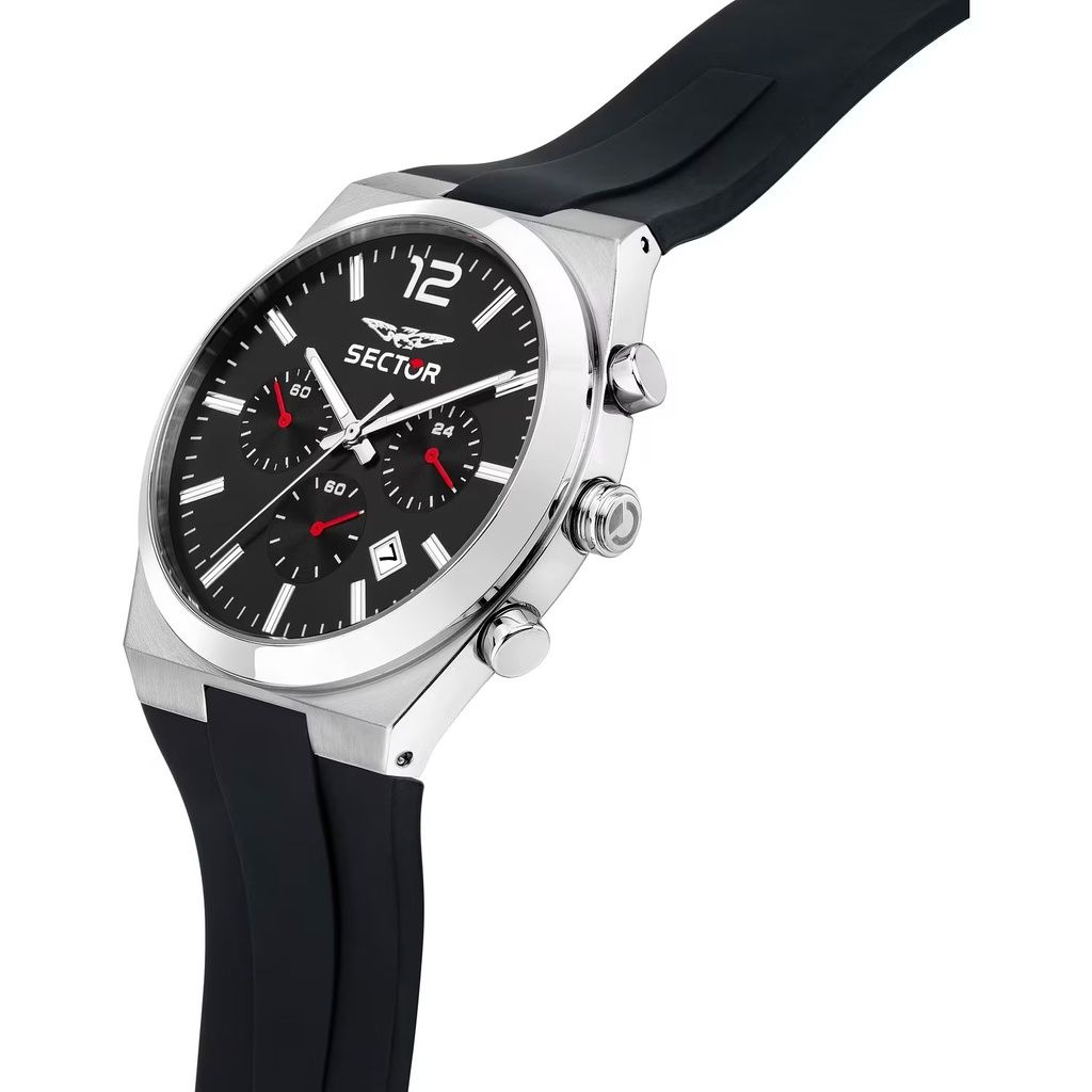 Sector Мужские часы C300 Chronograph Пластиковый ремешок Серебристый циферблат Кварцевые R3271301001