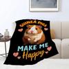 Guinea Pig Blanket Hamster Animal Throw Blankets Plush Cozy Flannel Ultra Soft Fuzzy Funny Party Blanket Gifts for Girls Women