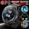 Новые наручные смарт-часы с GPS для мужчин, военные, с AMOLED HD-экраном, 480 мАч, водонепроницаемость 10 АТМ, Bluetooth-звонки, спортивные смарт-часы