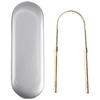 Stainless Steel Tongue Scraper Cleaner Fresh Breath Keeper Oral Hygiene with Box