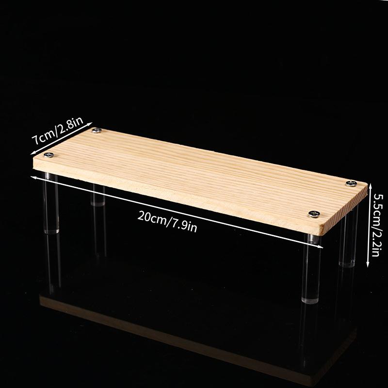 1-5 Tier Wood Acrylic Display Stand Cosmetic Organizer Display Riser Rack for Cupcake Perfume Doll Figure Shelf Home Storage