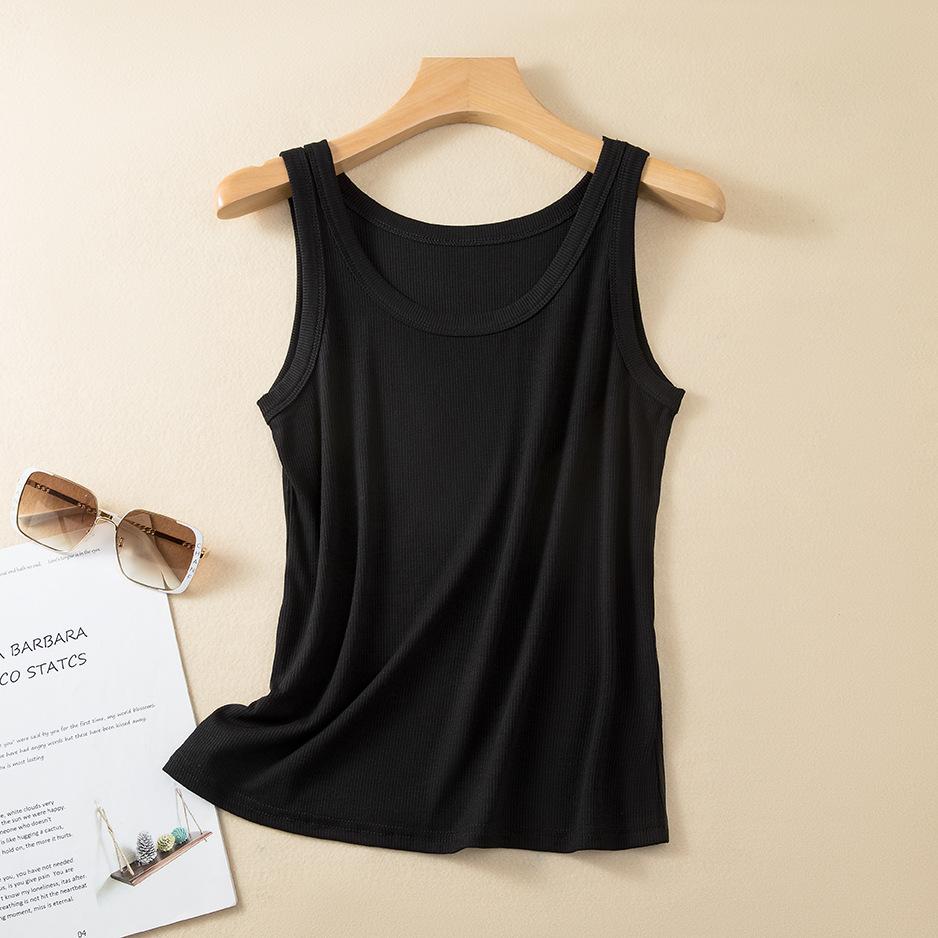 Women's Racerback Cotton Camisole - Sleeveless, Anti-Exposure, Summer Base Layer Top