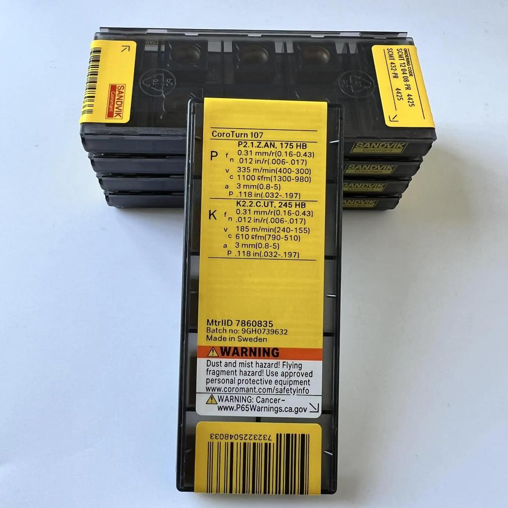 Original Sandvik / SCMT120408-PR 4425 CNC Lathe Carbide Blade 10 PCS