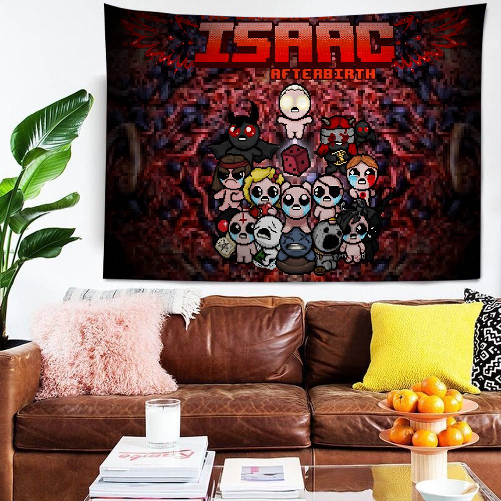 The Binding Of Isaac Напечатанный Большой Настенный Гобелен Настенное Украшение Домашний Декор Покрывало