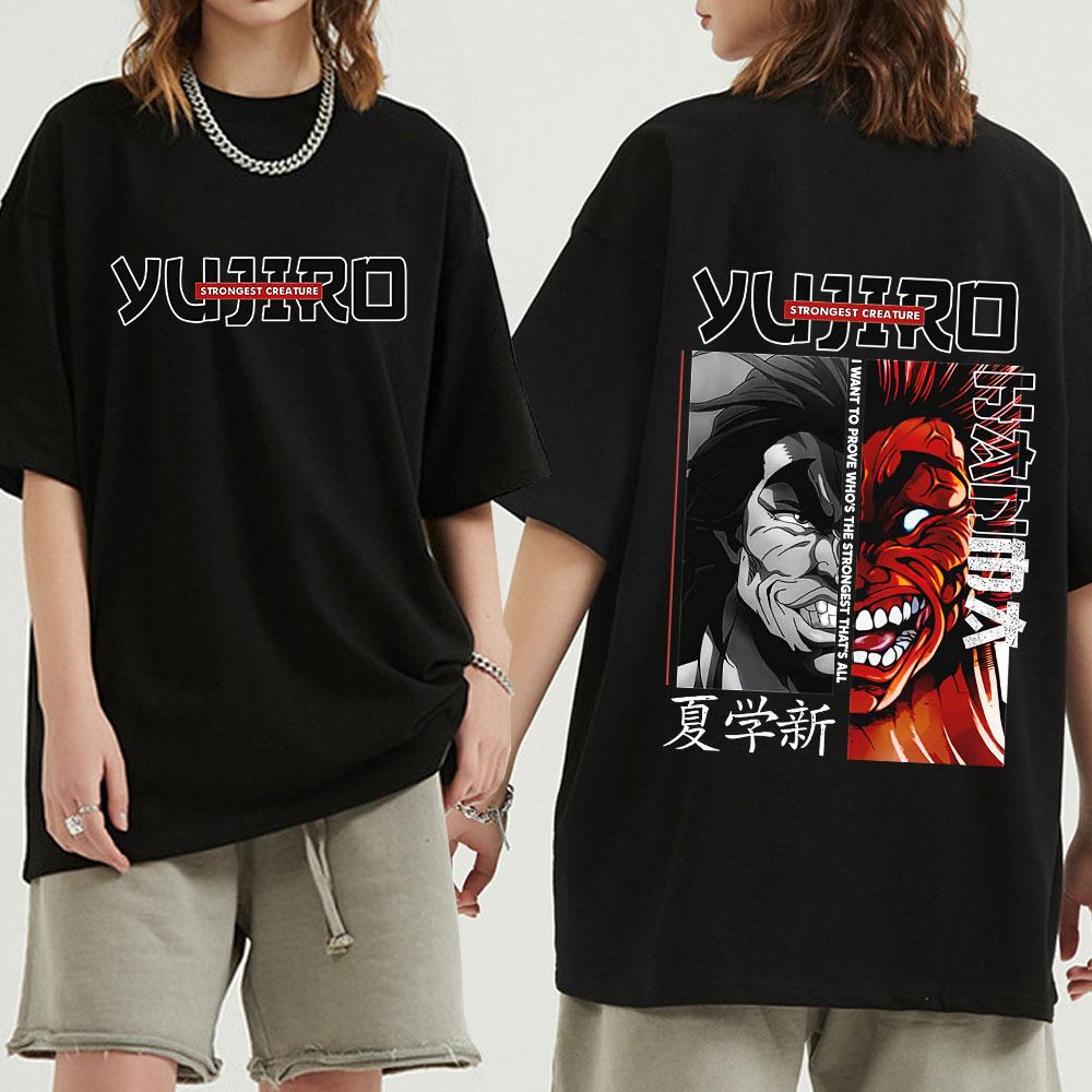 Japanese Anime Baki Hanma The Grappler Graphic Print T Shirt Casual Fashion Crew Neck Short Sleeve Plus Size T Shirt Women