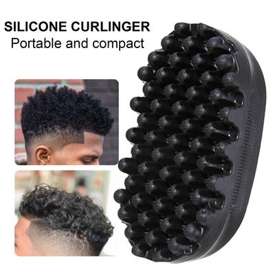 Кудрявая щетка для волос Dreadlock Twist Styler Моющаяся афро-губка Афро-ракетка для семей Легкие кудри Прорезиненная ручка Профессиональная расческа для локонов