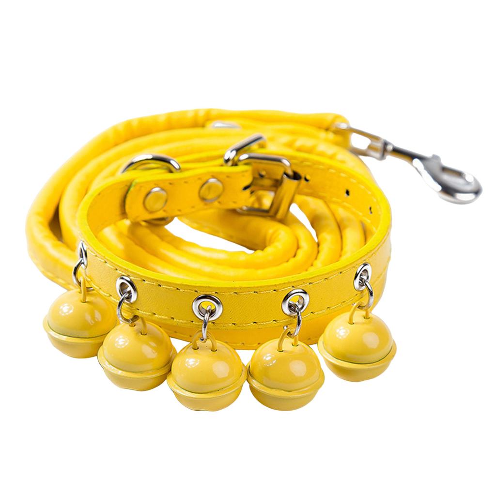 Поводок для собак длиной 120 см с кожаным ошейником, прочный поводок для прогулок с тросом для мелких домашних собак, практичный, с защитой от побега
