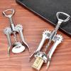 1PC Portable Zinc Alloy Red Wine Bottle Opener Wing Type Metal Cork Drill Bottle Opener Cork Drill Bottle Extractor