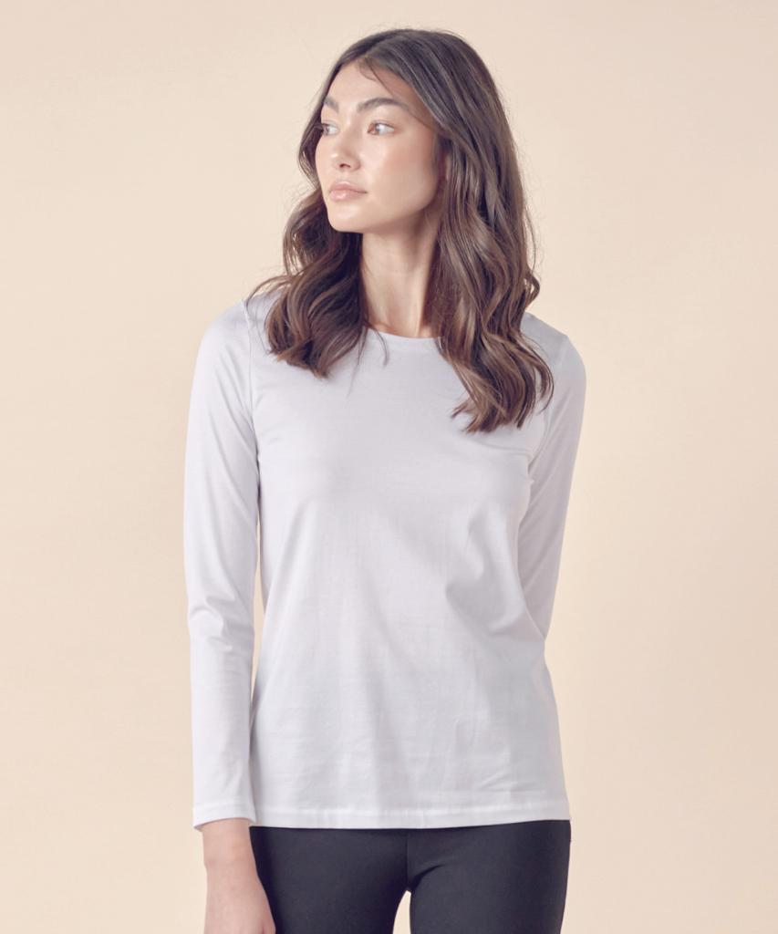YJACK W_Classic & Basic Fit Slim Long Sleeve T-Shirt (155Gsm) Kljt1216L